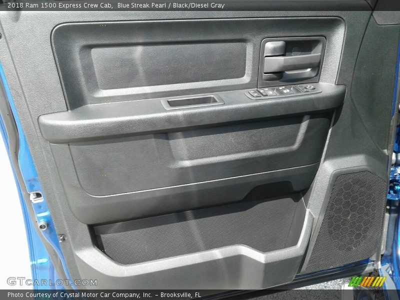 Blue Streak Pearl / Black/Diesel Gray 2018 Ram 1500 Express Crew Cab