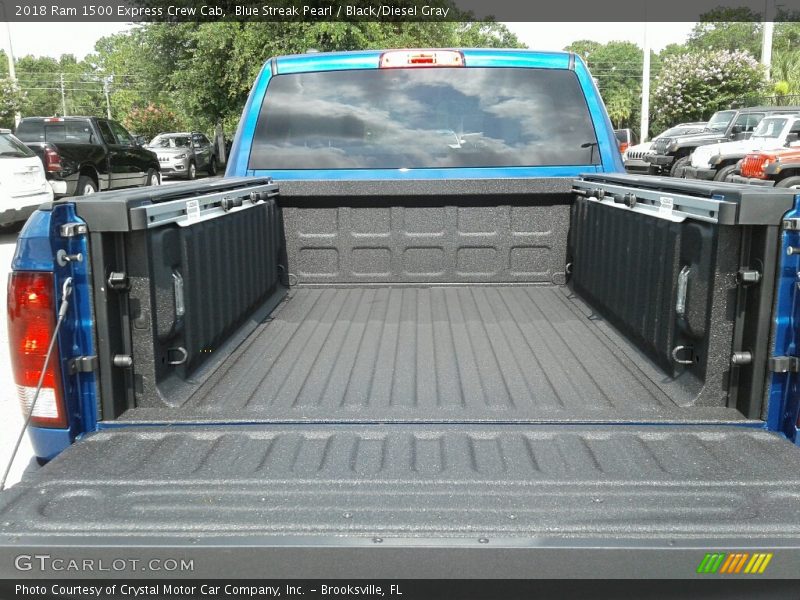 Blue Streak Pearl / Black/Diesel Gray 2018 Ram 1500 Express Crew Cab
