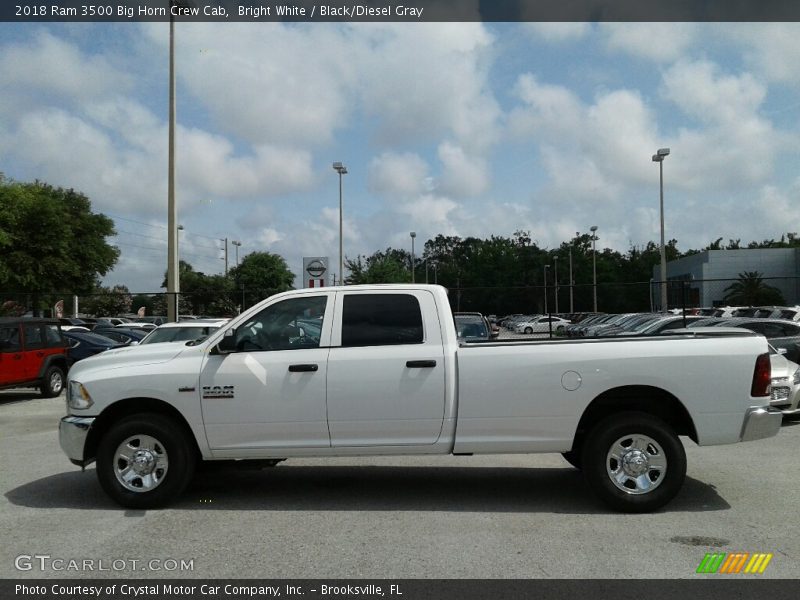 Bright White / Black/Diesel Gray 2018 Ram 3500 Big Horn Crew Cab