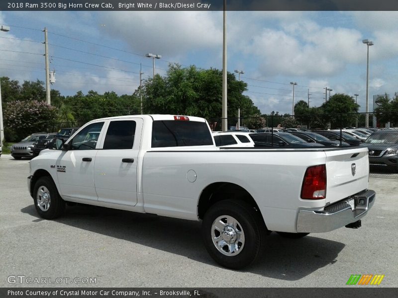Bright White / Black/Diesel Gray 2018 Ram 3500 Big Horn Crew Cab