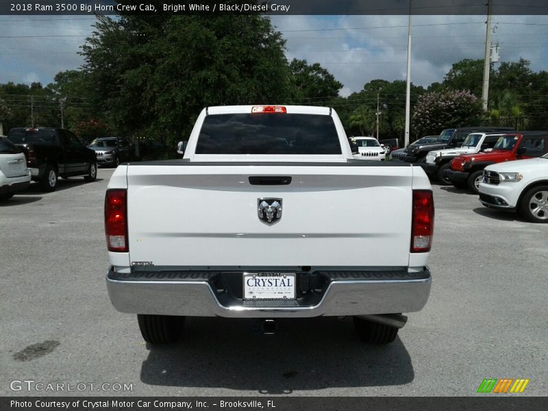 Bright White / Black/Diesel Gray 2018 Ram 3500 Big Horn Crew Cab