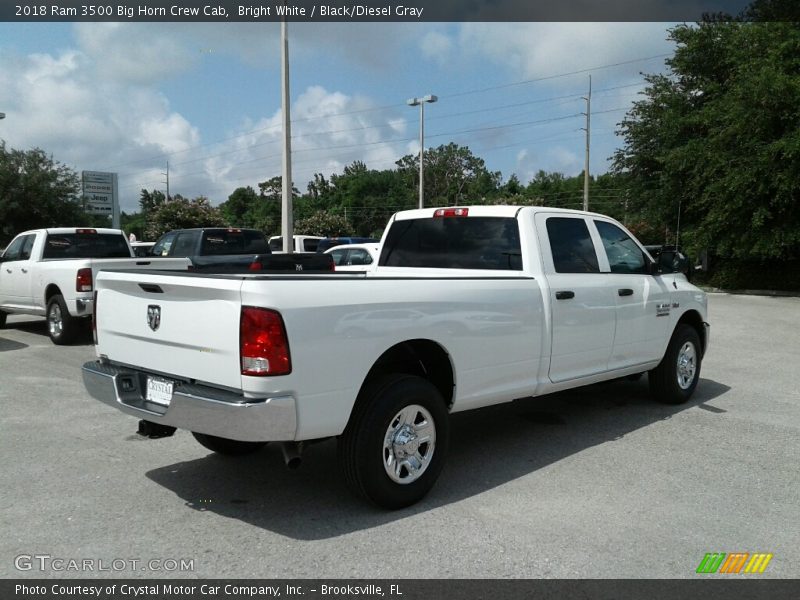 Bright White / Black/Diesel Gray 2018 Ram 3500 Big Horn Crew Cab