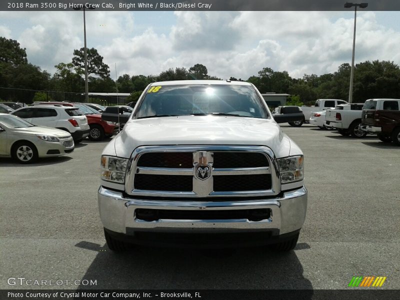 Bright White / Black/Diesel Gray 2018 Ram 3500 Big Horn Crew Cab