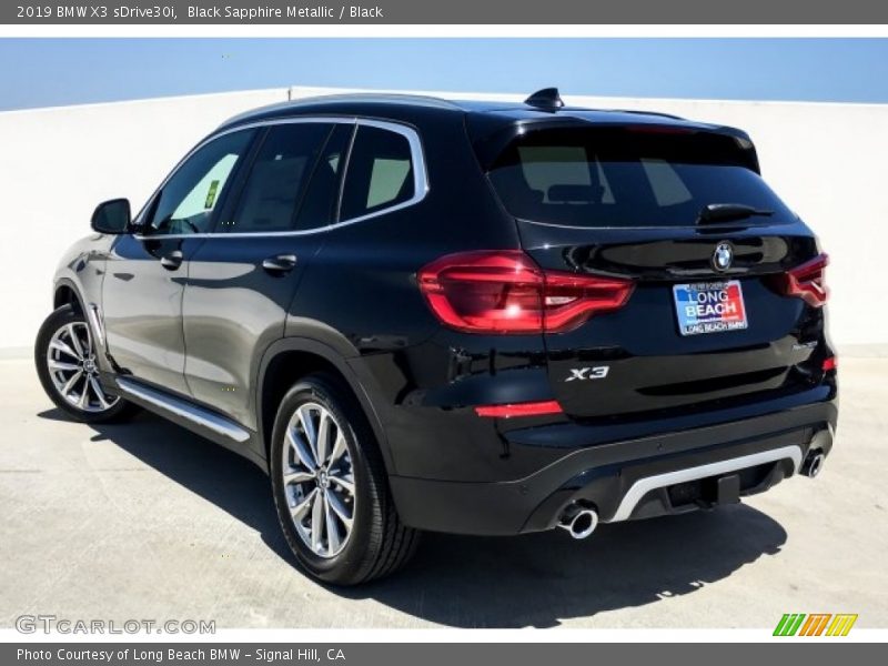 Black Sapphire Metallic / Black 2019 BMW X3 sDrive30i