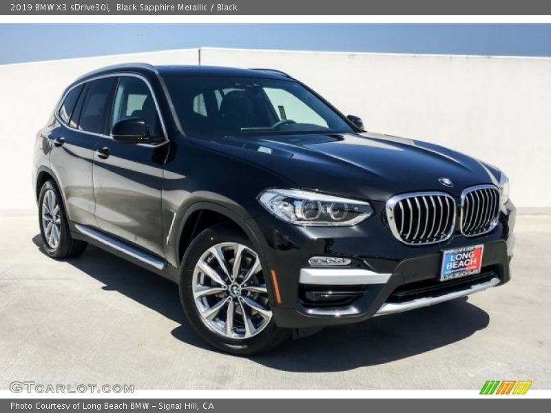 Black Sapphire Metallic / Black 2019 BMW X3 sDrive30i