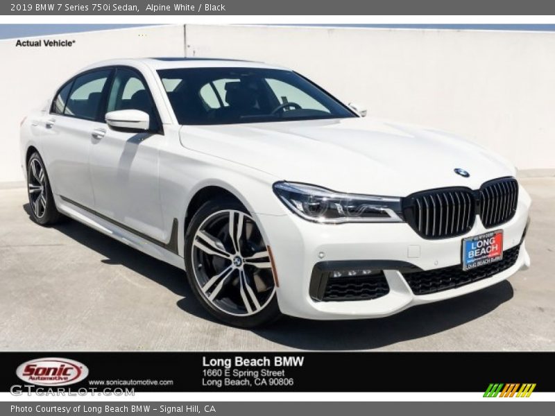 Alpine White / Black 2019 BMW 7 Series 750i Sedan