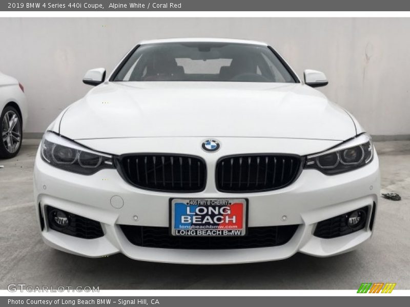 Alpine White / Coral Red 2019 BMW 4 Series 440i Coupe