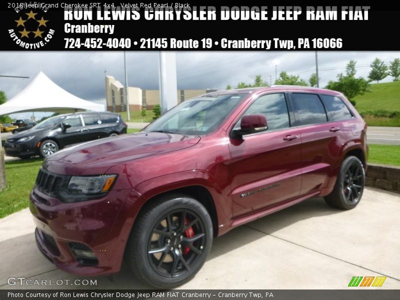 Velvet Red Pearl / Black 2018 Jeep Grand Cherokee SRT 4x4