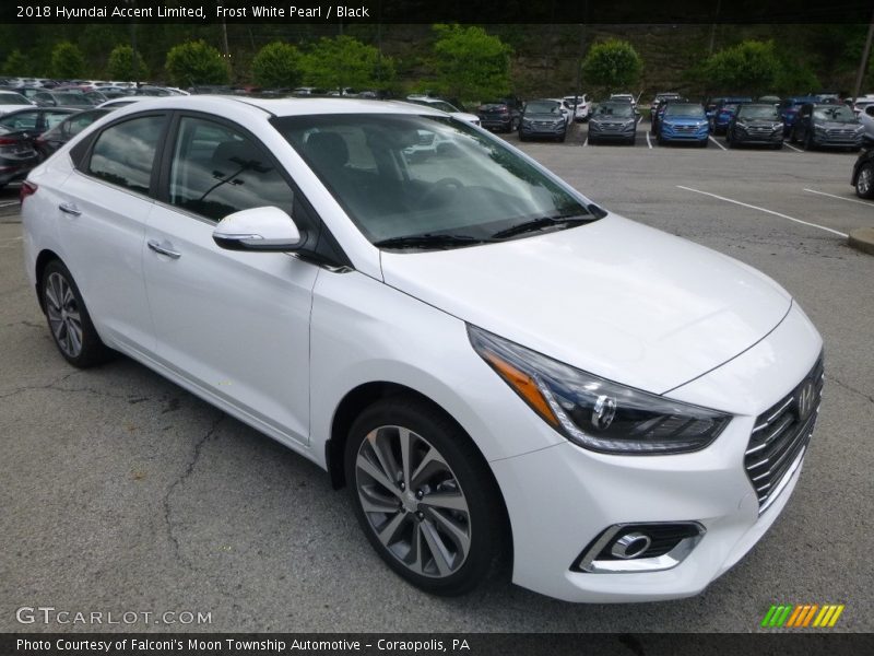 Frost White Pearl / Black 2018 Hyundai Accent Limited