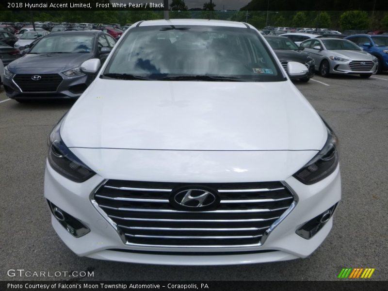 Frost White Pearl / Black 2018 Hyundai Accent Limited