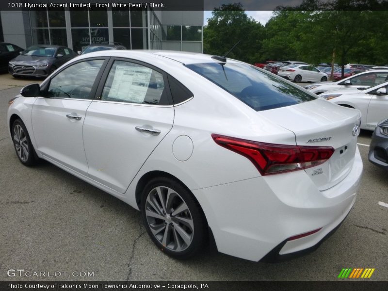 Frost White Pearl / Black 2018 Hyundai Accent Limited