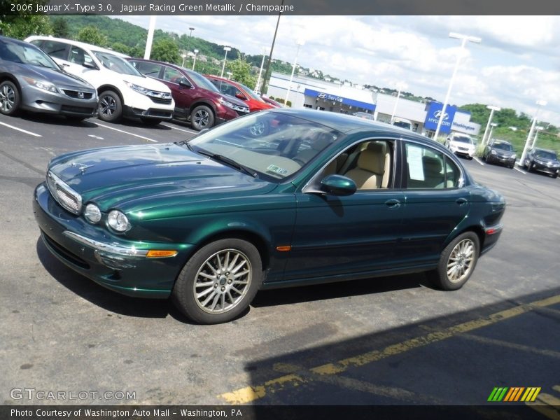 Jaguar Racing Green Metallic / Champagne 2006 Jaguar X-Type 3.0