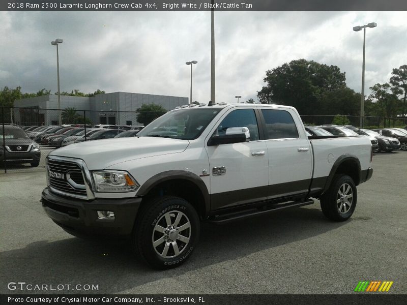 Bright White / Black/Cattle Tan 2018 Ram 2500 Laramie Longhorn Crew Cab 4x4