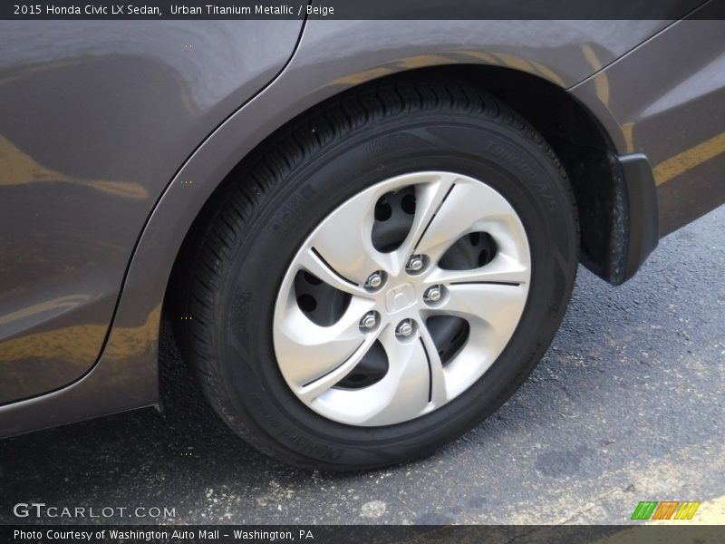 Urban Titanium Metallic / Beige 2015 Honda Civic LX Sedan