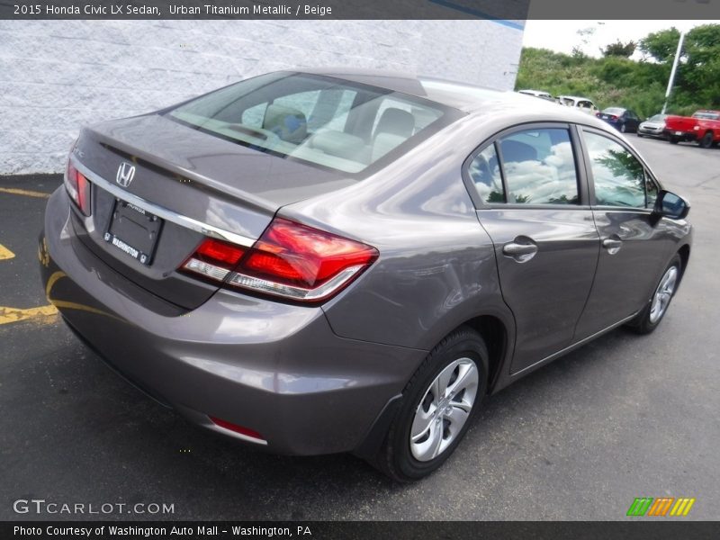 Urban Titanium Metallic / Beige 2015 Honda Civic LX Sedan