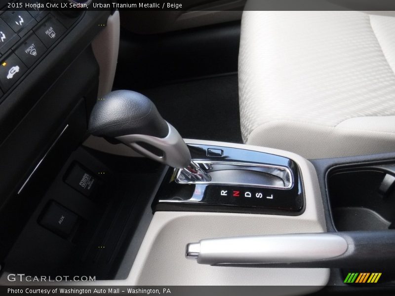 Urban Titanium Metallic / Beige 2015 Honda Civic LX Sedan