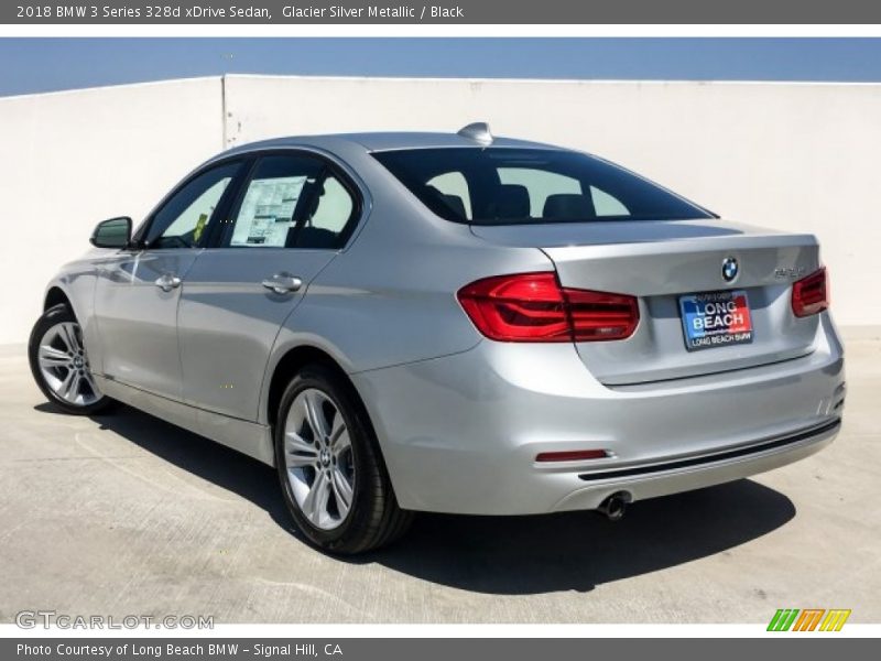 Glacier Silver Metallic / Black 2018 BMW 3 Series 328d xDrive Sedan