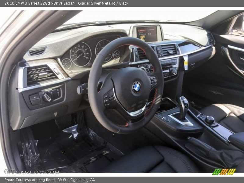 Glacier Silver Metallic / Black 2018 BMW 3 Series 328d xDrive Sedan