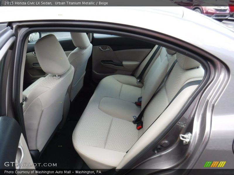 Urban Titanium Metallic / Beige 2015 Honda Civic LX Sedan
