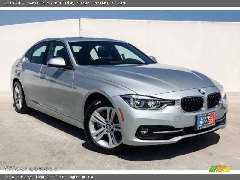 Glacier Silver Metallic / Black 2018 BMW 3 Series 328d xDrive Sedan