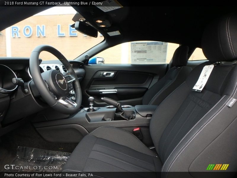 Lightning Blue / Ebony 2018 Ford Mustang GT Fastback