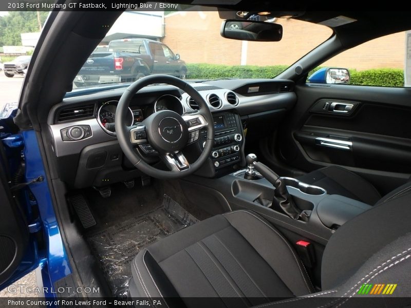 Lightning Blue / Ebony 2018 Ford Mustang GT Fastback