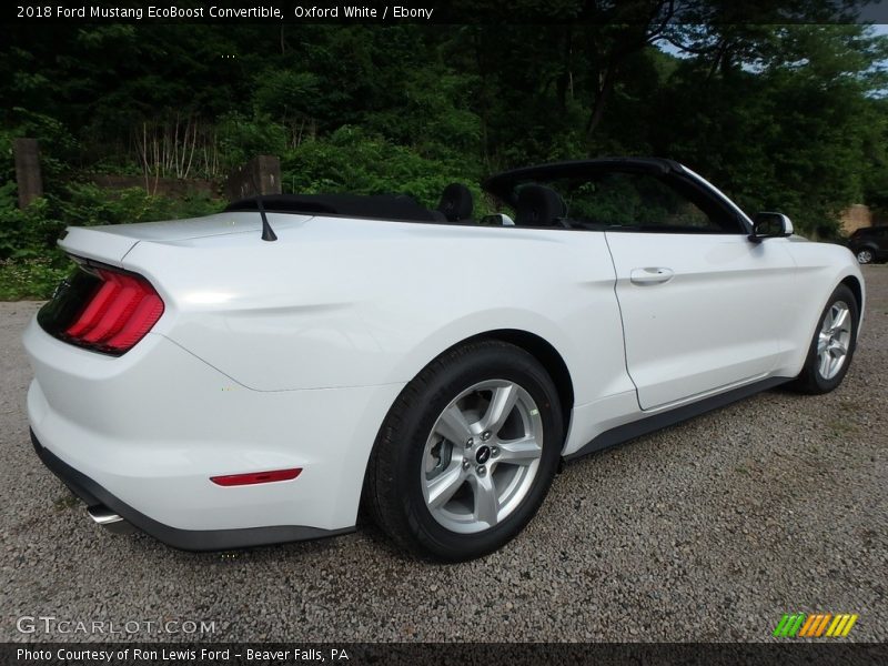 Oxford White / Ebony 2018 Ford Mustang EcoBoost Convertible