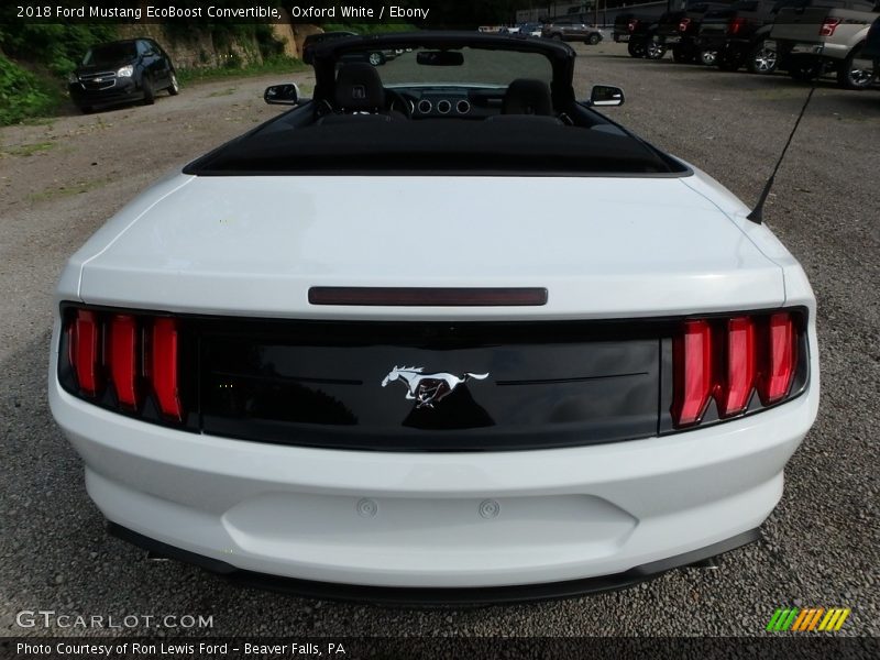 Oxford White / Ebony 2018 Ford Mustang EcoBoost Convertible