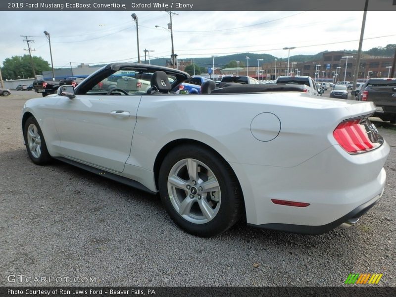 Oxford White / Ebony 2018 Ford Mustang EcoBoost Convertible