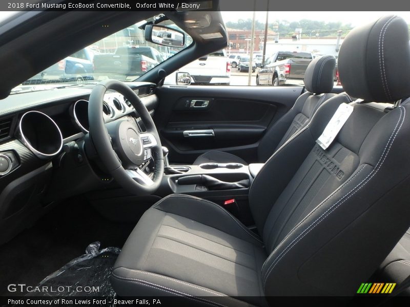 Front Seat of 2018 Mustang EcoBoost Convertible