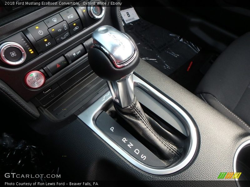  2018 Mustang EcoBoost Convertible 10 Speed SelectShift Automatic Shifter