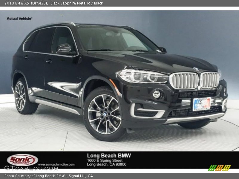 Black Sapphire Metallic / Black 2018 BMW X5 sDrive35i