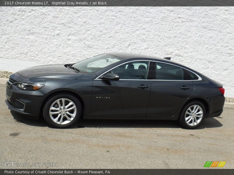 Nightfall Gray Metallic / Jet Black 2017 Chevrolet Malibu LT