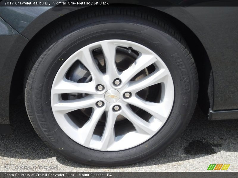 Nightfall Gray Metallic / Jet Black 2017 Chevrolet Malibu LT