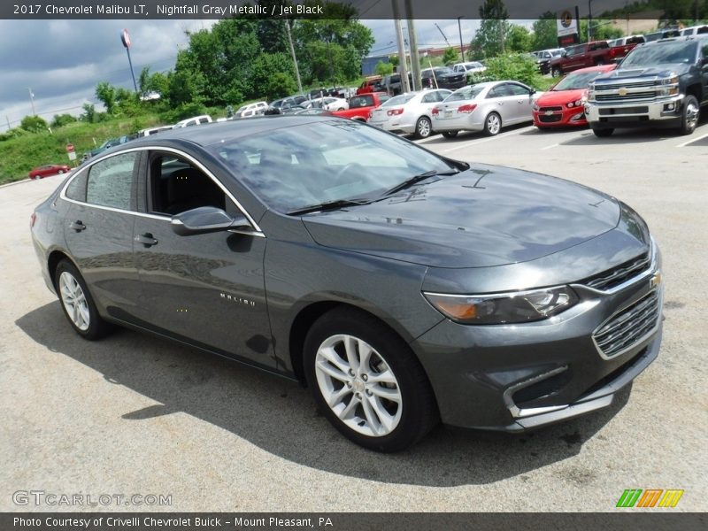 Nightfall Gray Metallic / Jet Black 2017 Chevrolet Malibu LT