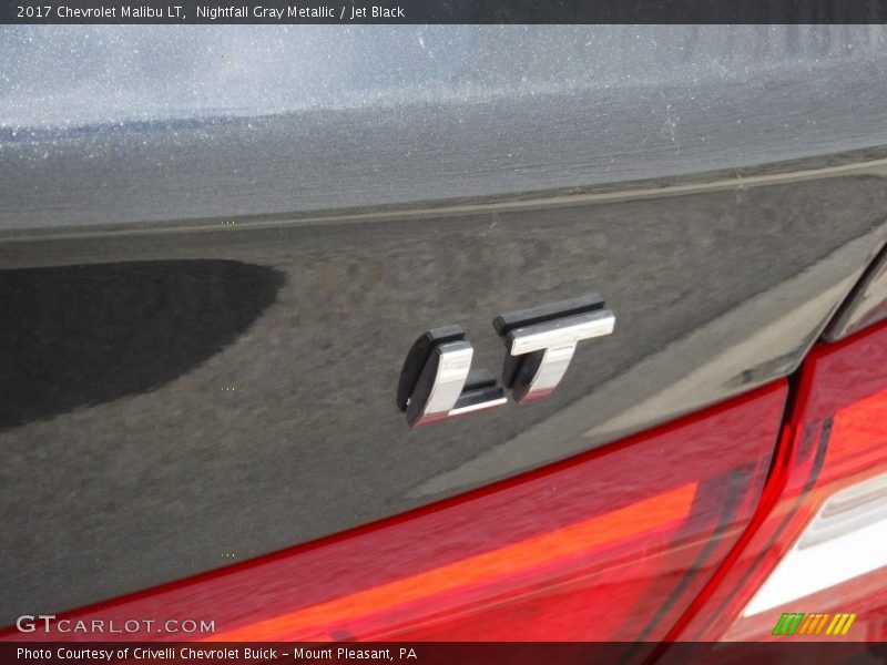 Nightfall Gray Metallic / Jet Black 2017 Chevrolet Malibu LT
