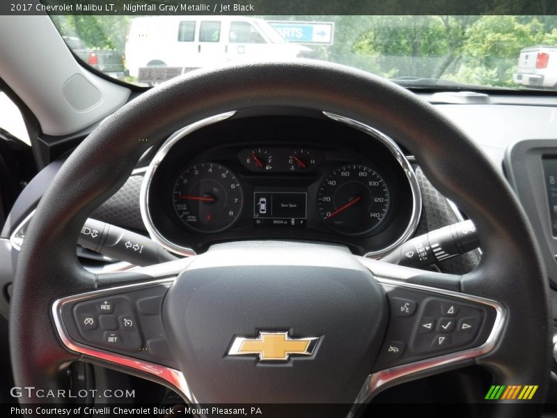 Nightfall Gray Metallic / Jet Black 2017 Chevrolet Malibu LT