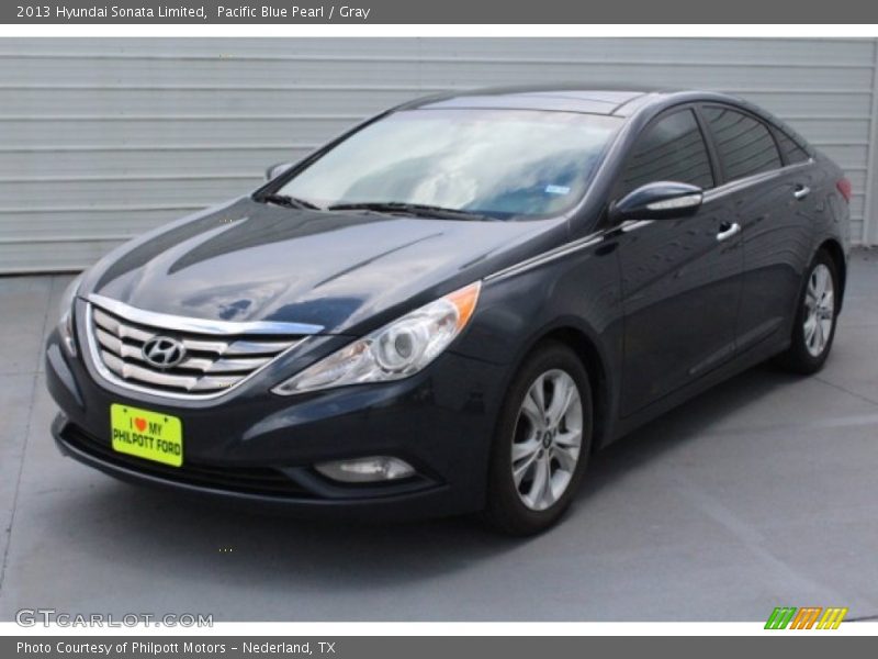Pacific Blue Pearl / Gray 2013 Hyundai Sonata Limited