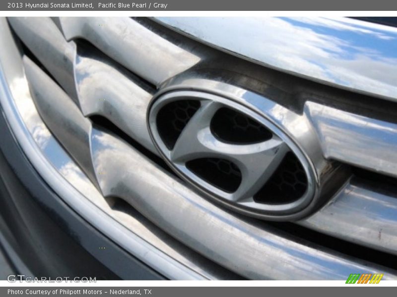 Pacific Blue Pearl / Gray 2013 Hyundai Sonata Limited