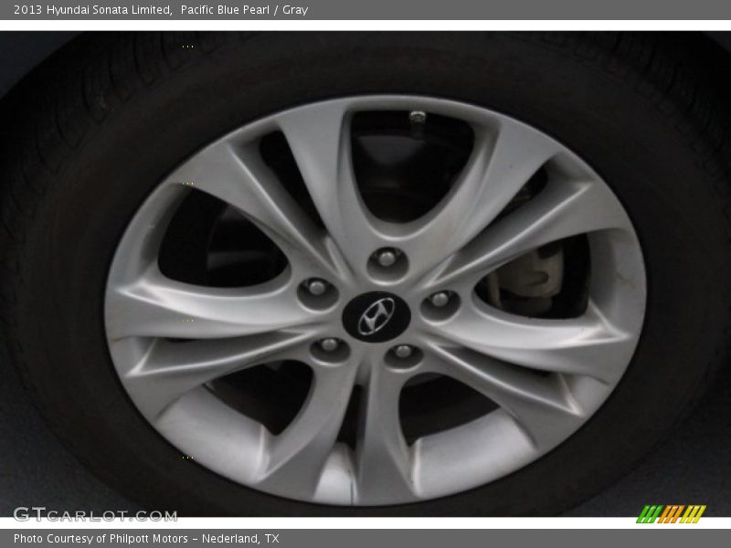 Pacific Blue Pearl / Gray 2013 Hyundai Sonata Limited