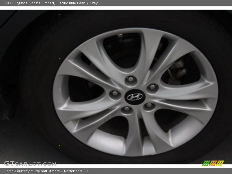 Pacific Blue Pearl / Gray 2013 Hyundai Sonata Limited