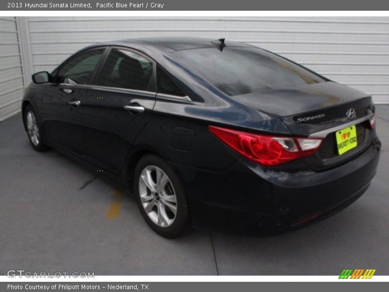 Pacific Blue Pearl / Gray 2013 Hyundai Sonata Limited