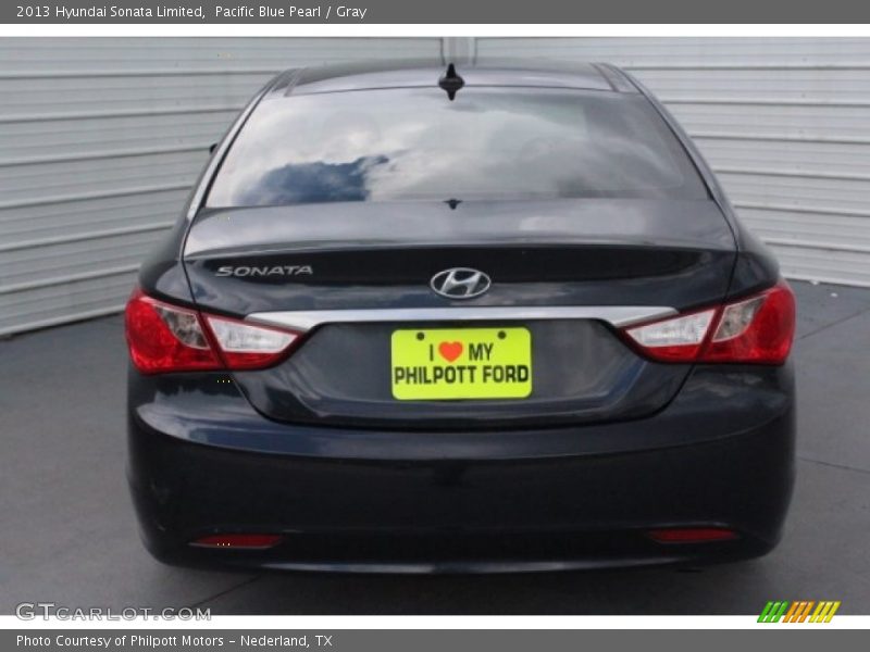 Pacific Blue Pearl / Gray 2013 Hyundai Sonata Limited