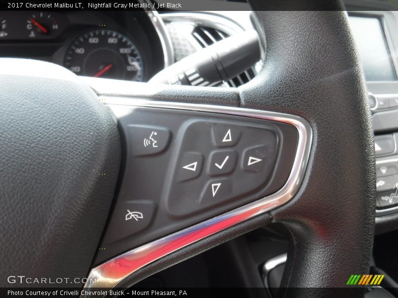 Nightfall Gray Metallic / Jet Black 2017 Chevrolet Malibu LT