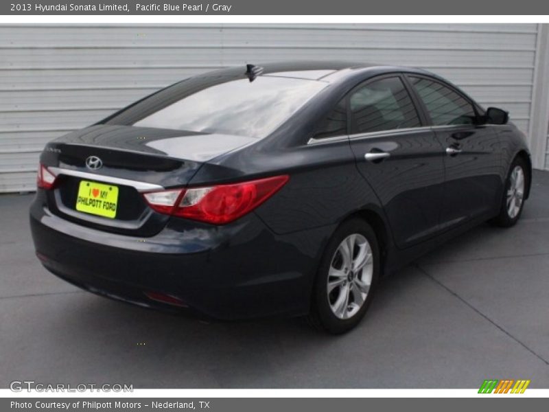 Pacific Blue Pearl / Gray 2013 Hyundai Sonata Limited