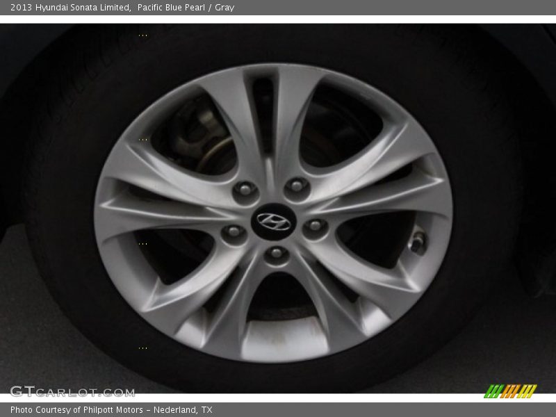 Pacific Blue Pearl / Gray 2013 Hyundai Sonata Limited