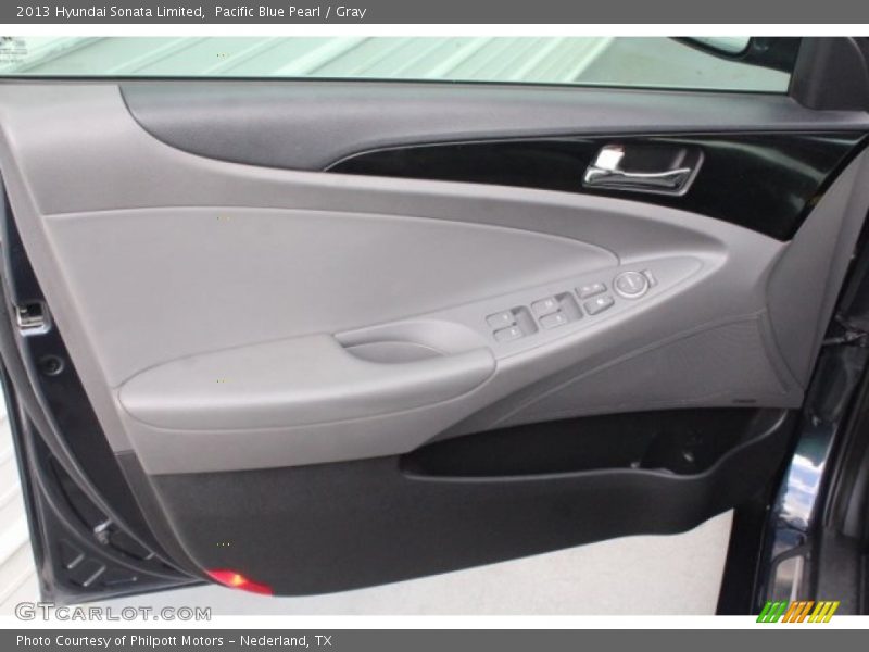 Pacific Blue Pearl / Gray 2013 Hyundai Sonata Limited
