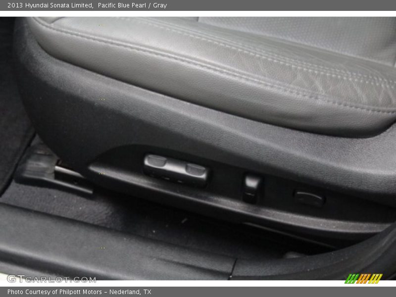 Pacific Blue Pearl / Gray 2013 Hyundai Sonata Limited