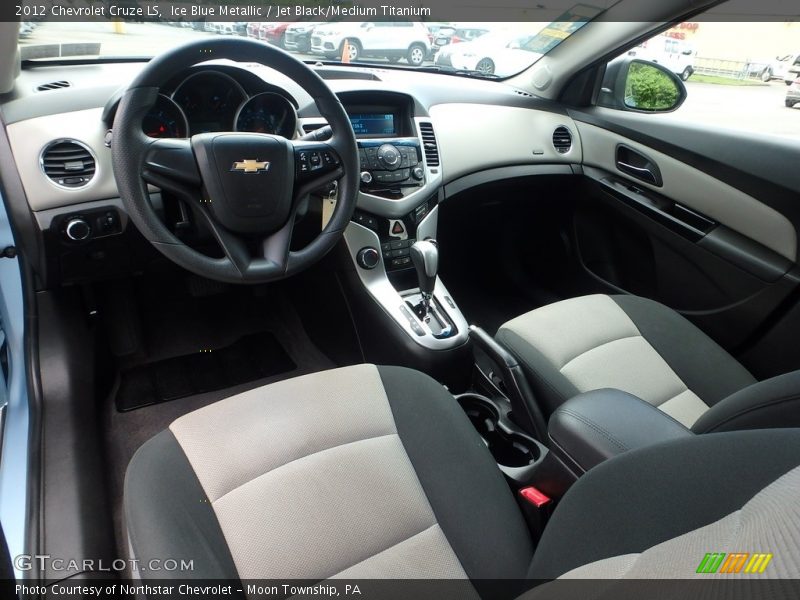 Ice Blue Metallic / Jet Black/Medium Titanium 2012 Chevrolet Cruze LS