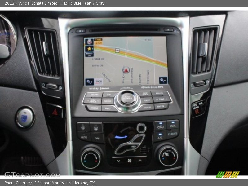 Pacific Blue Pearl / Gray 2013 Hyundai Sonata Limited